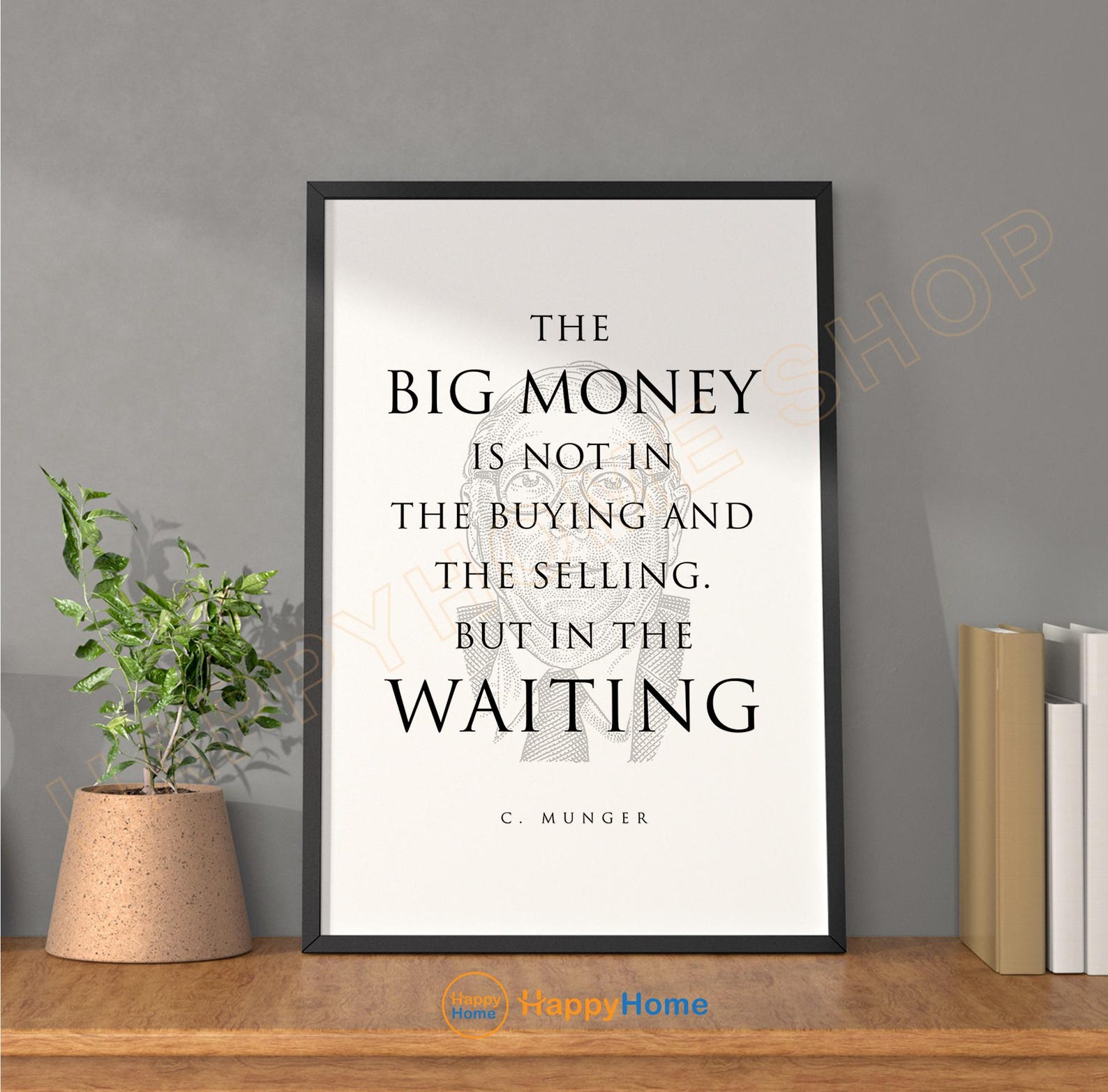 Poster Inversion Mental Models Wall Art the Big Money in the Waiting Billionaire Mindset ...