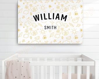 Personalized Nursery Name Print | Baby Shower Gift, Kids Room Decor
