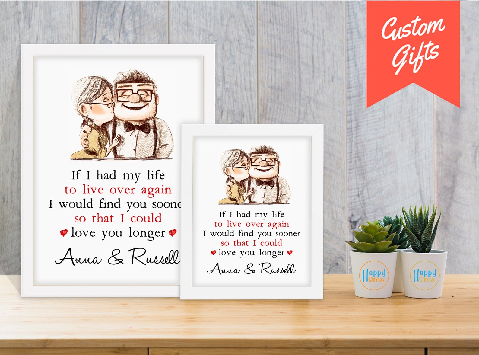 Personalized Wedding Anniversary Gifts for Wife and Husband With Names ...