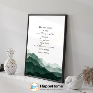 The Best Things in Life Wall Art Motivational Quotes Inspirational Art Home Wall Decor Entryway Art Living Room Prints -P631