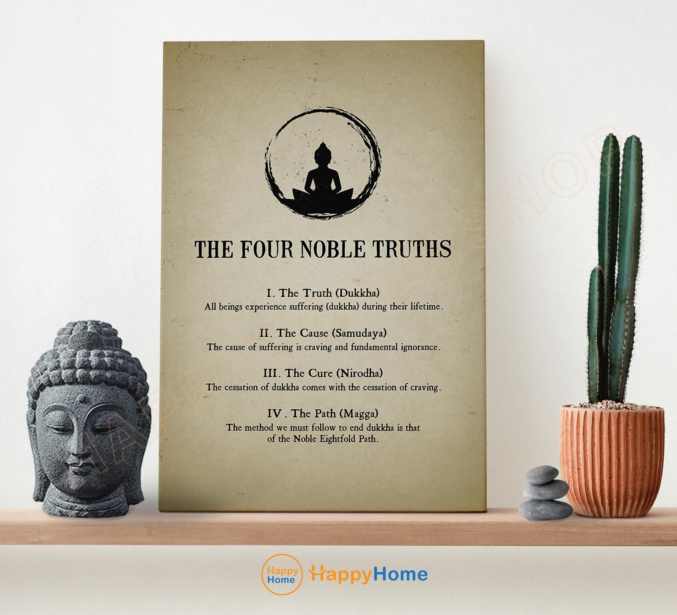 The Four Noble Truths Buddhist Wall Art Buddha Zen Quotes Spiritual ...