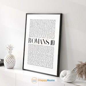 Romans 10 KJV Bible Verse Wall Art Scripture Quote Prints | Christian ...