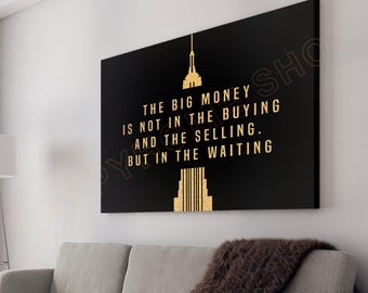 Modele mentalne i racjonalność. Mądrość. Sztuka ścienna. Duże pieniądze czekają. Cytat inwestycyjny. Plakat dla tradera. Inspirujący wystrój biura.