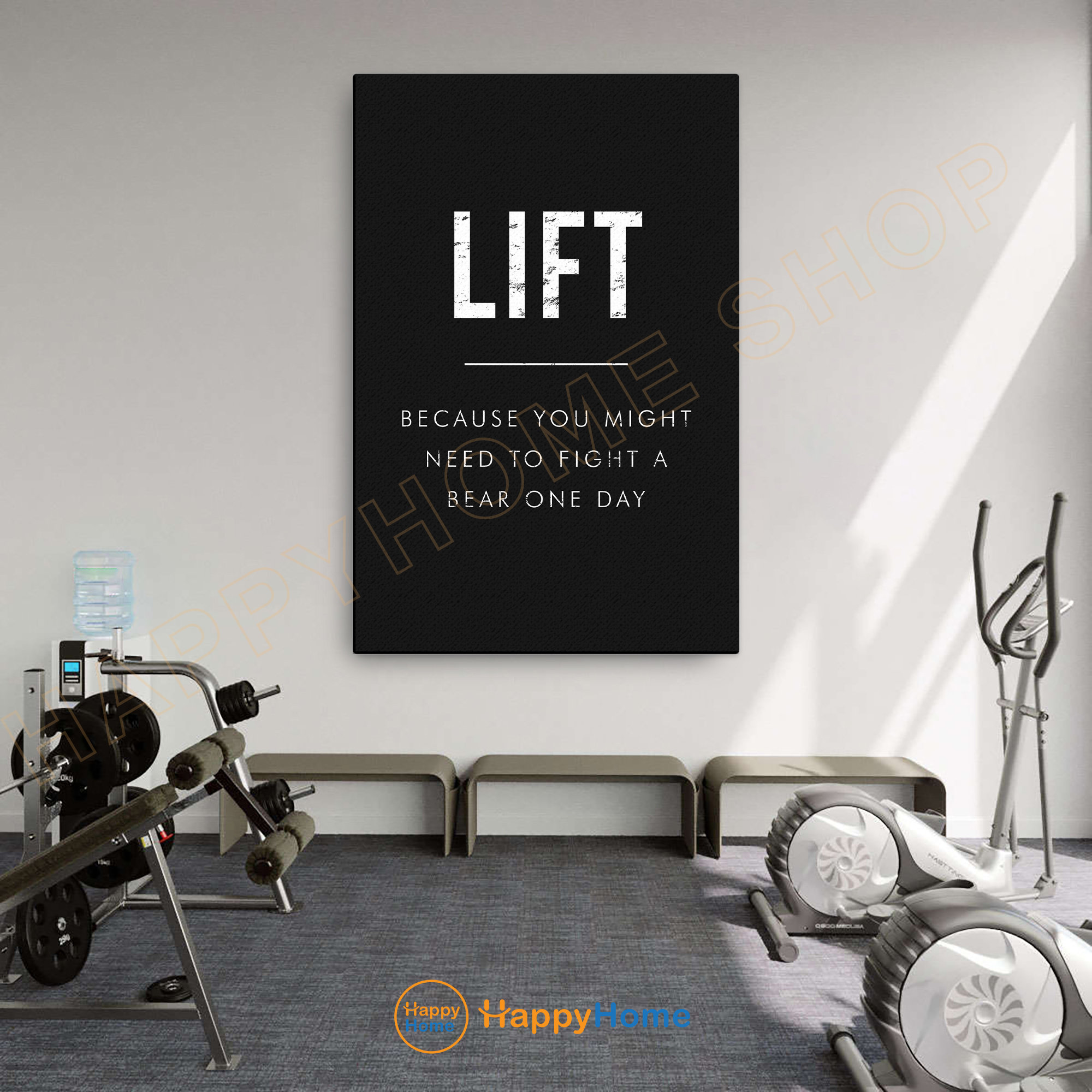 Gym Quote Wall Art Lift Exercise Workout Room Decor Gym Poster Fitness ...
