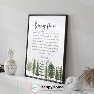 Thich Nhat Hanh Quote Wall Art Being Peace Motivational Quote Spiritual Wall Decor Meditation Artwork Home Decor -P654