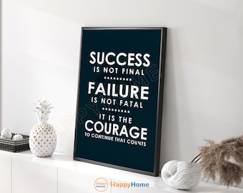 Poster vintage con citazioni motivazionali, decorazione da parete con citazioni motivazionali, arte astratta su tela, per camera dei ragazzi, incorniciato (40 x 61 cm