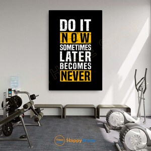 Gym Quote Wall Art Do It Now Workout Room Decor Gym Poster Fitness Sign Prints Art Gym Motivational Quotes Canvas Decor Modern Art -PA80