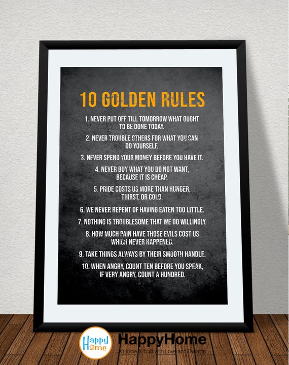 Golden Rules For Living Ten Golden Rules For Leading A Good Life