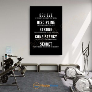 Gym Values Gym Values Quotes Wall Art Workout Room Decor Gym Poster Fitness Prints ...