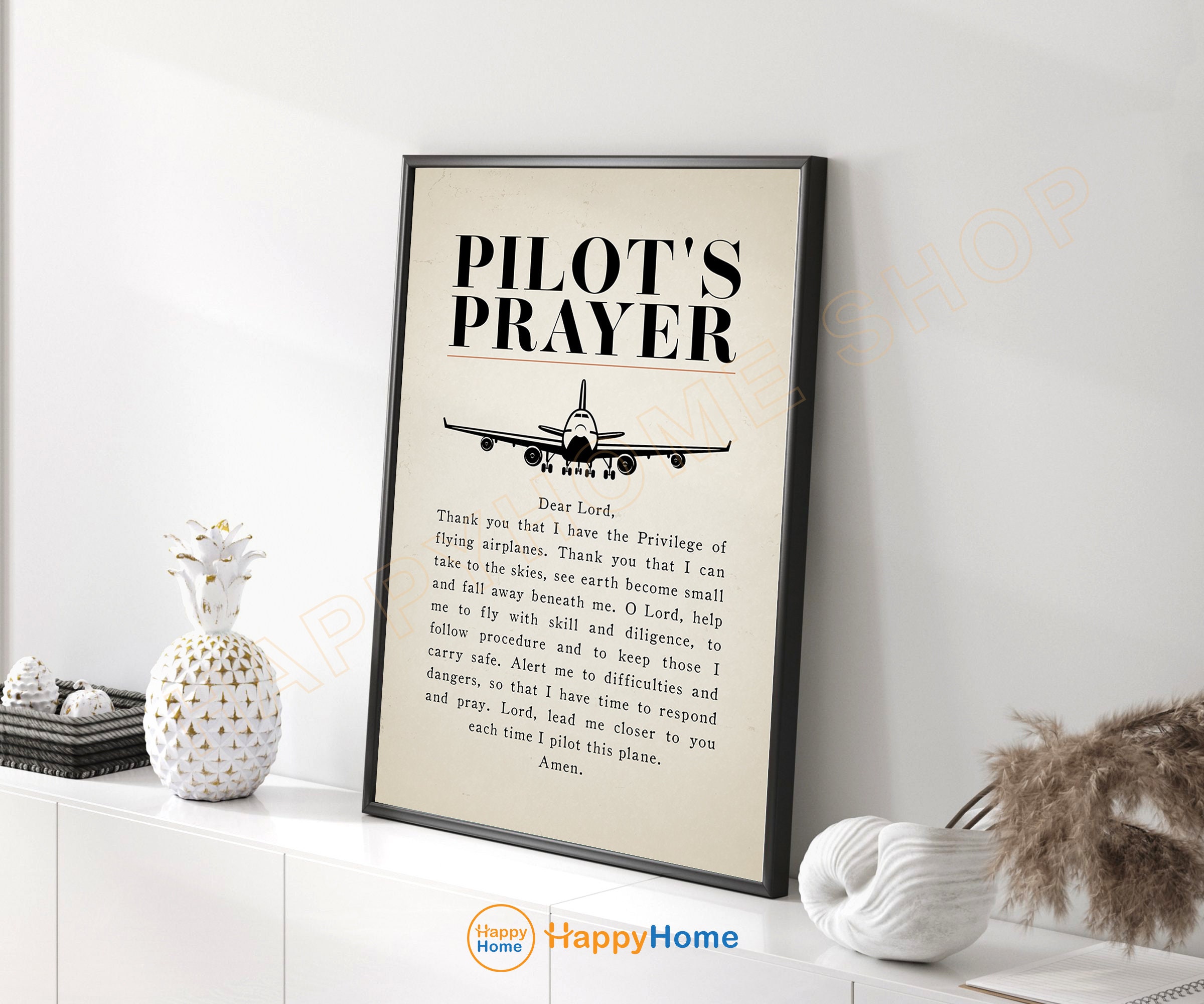 Pilot Praying On Ramp Pilot's Prayer Wall Art Aviation Prints Airplanes Quote Canvas Wall ...