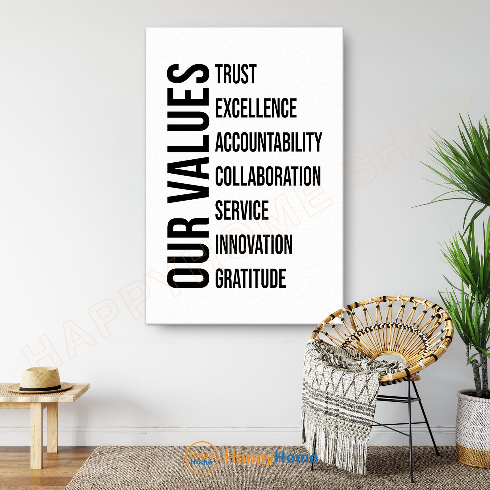 Our Values Wall Art Business Our Values Office Decor Entrepreneur Sign ...
