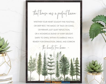 That House Was A Perfect Haven Cottagecore Home Blessing Wall Art Hobbitcore Home Decor Housewarming Poster Bookish Wall Decor -P663R