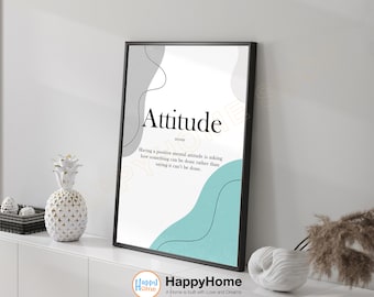 Definicja postawy Sztuka ścienna Motywacyjny cytat Inspirujący wydruk Sztuka Przedsiębiorca Plakat Sztuka domowa Dekoracja biura Sztuka nowoczesna -P689