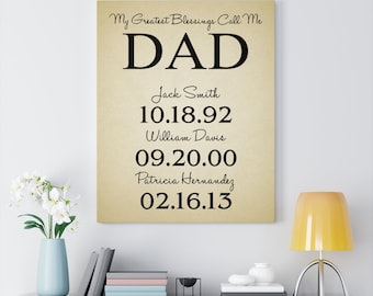 Personalized Father's Day Poster | My Blessings Call Me Dad (Digital Download)