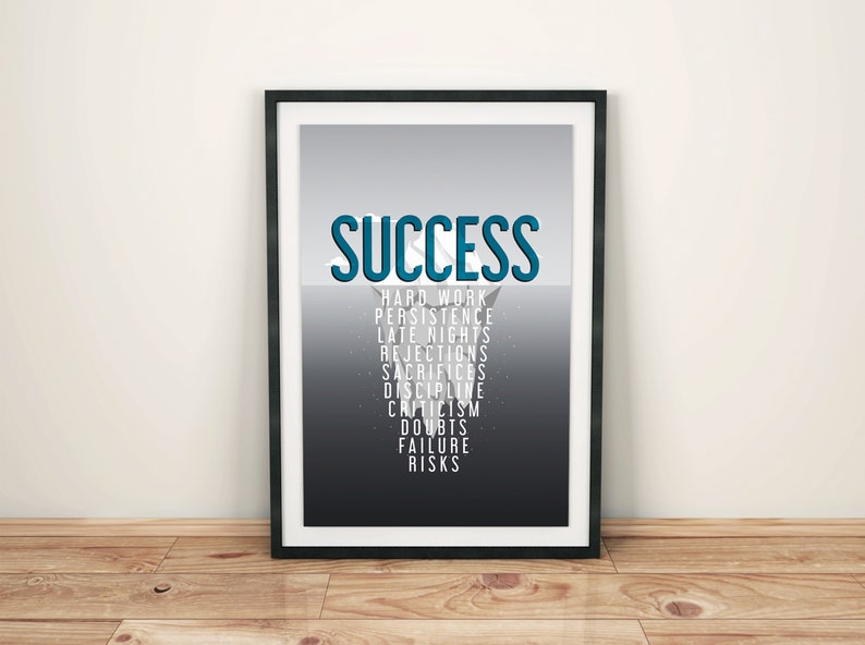 Motivational Inspirational Quotes Poster Price of Success Motivational Poster Inspirational Print Wall Art image 5