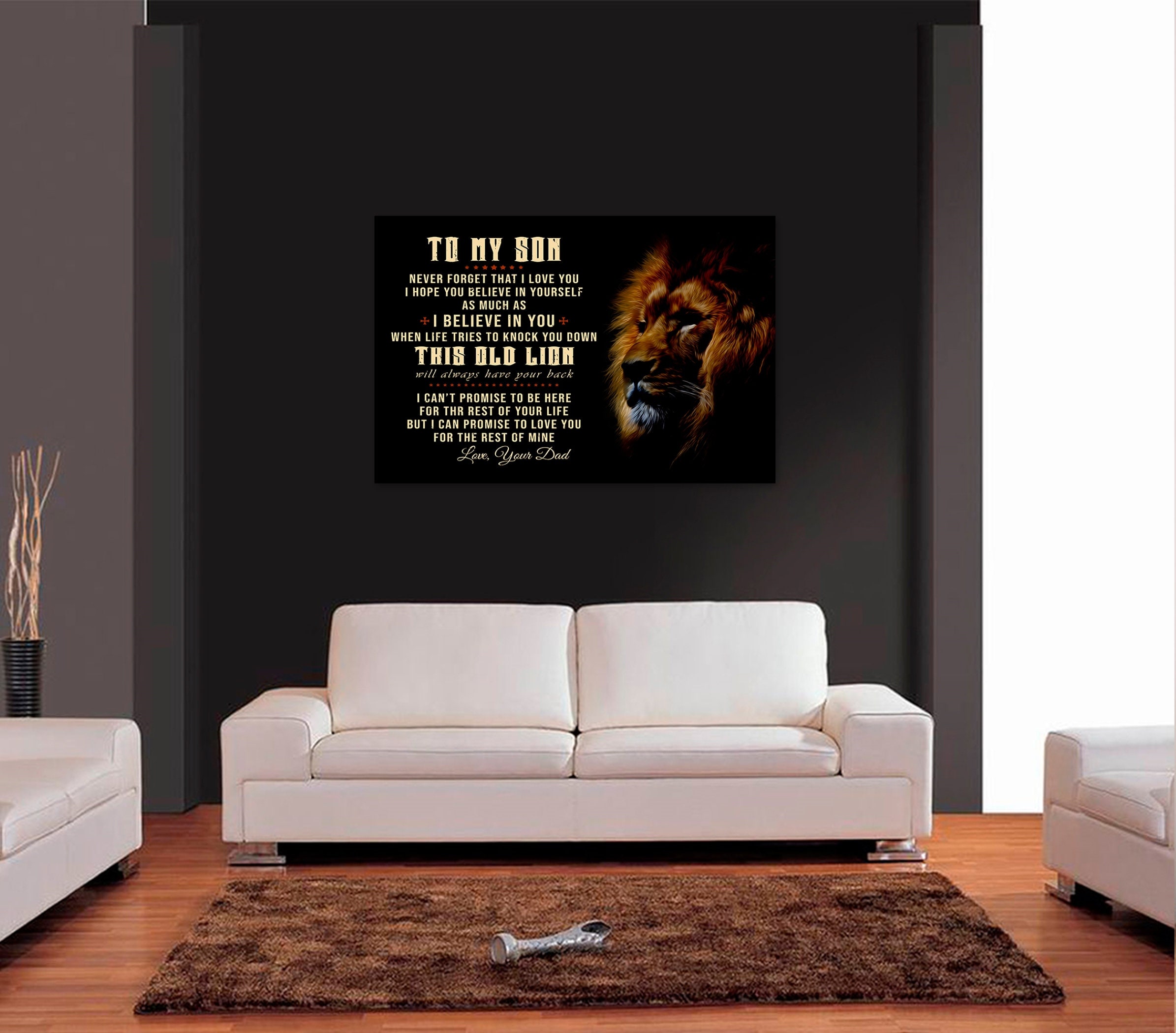 Family Canvas Poster to My Daughter Never Feel That You Are Alone Believe in Yourself Stay Strong Be Confident Just Do Your Best Love Mom - UK