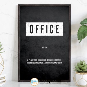 Office Definition Funny Motivational Wall Art | Funny Office Wall Art Funny Quotes Poster Home Art Office Decor Modern Canvas Art