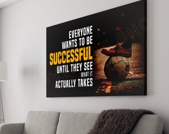 De prijs van succes motiverende inspirerende muurkunst | Motiverende citaten Woondecoratie Muurkunst Kantoorinrichting Moderne kunst