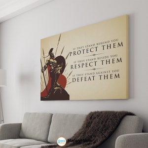 Spartan Warrior Poster Motivational Inspiration Quotes Poster Protect Them | Spartan Warrior Wall Art Decor | Motivational Quotes Print