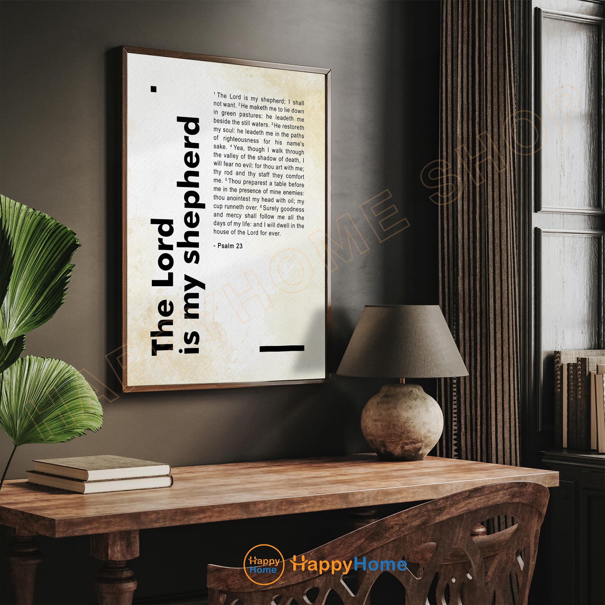 Psalm 23 Bible Verse Wall Art the LORD is My Shepherd Scripture Sign ...
