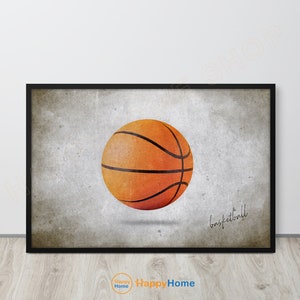 Vintage Basketball Wall Art Boys Room Decor Sports Art Boys Nursery Sports Prints Man Cave Poster Home Room Decor - PA91
