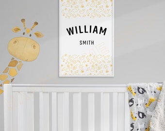 Personalized Nursery Name Print | Baby Shower Gift, Kids Room Decor