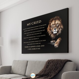 Saypeacher Quadro Su Tela Motivazionale 'Mindset Is Everything' - Trittico Con Leone E Imprenditore - Stampa Incorniciata 30x40 Cm - Pronta Da Appendere Per Ufficio E Palestra