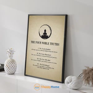 The Four Noble Truths Buddhist Wall Art Buddha Zen Quotes Spiritual ...