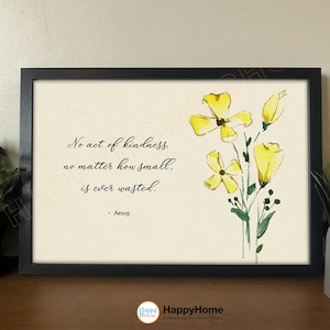 Aesop Quote Wall Art Motivational
