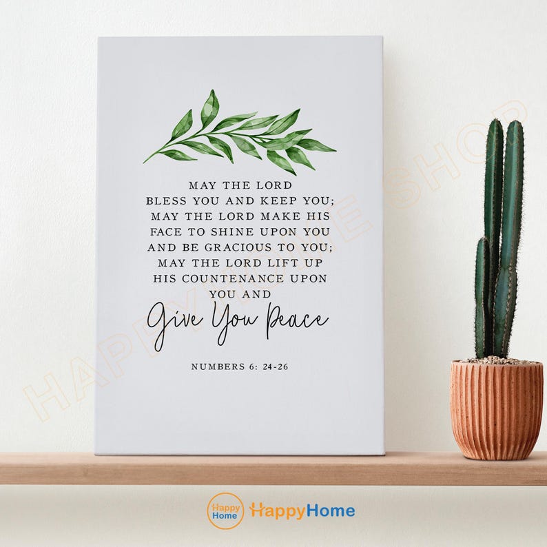 Numbers 6: 24-26 Bible Verse Wall Art May the Lord Bless You and Keep ...