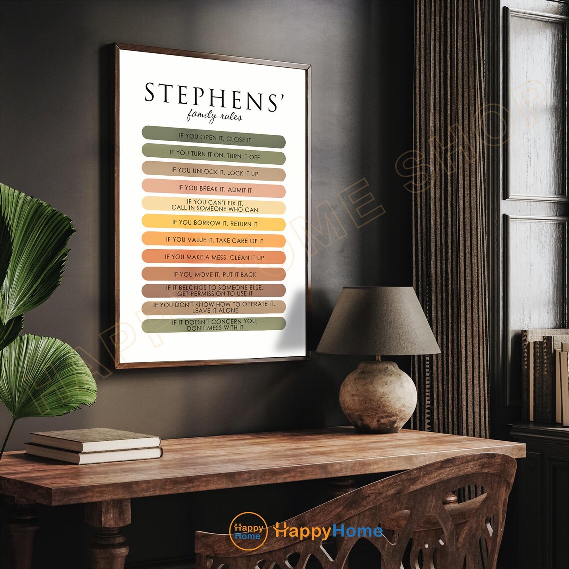 Personalized Family Rules Sign Custom Our Family Rules Personalized ...