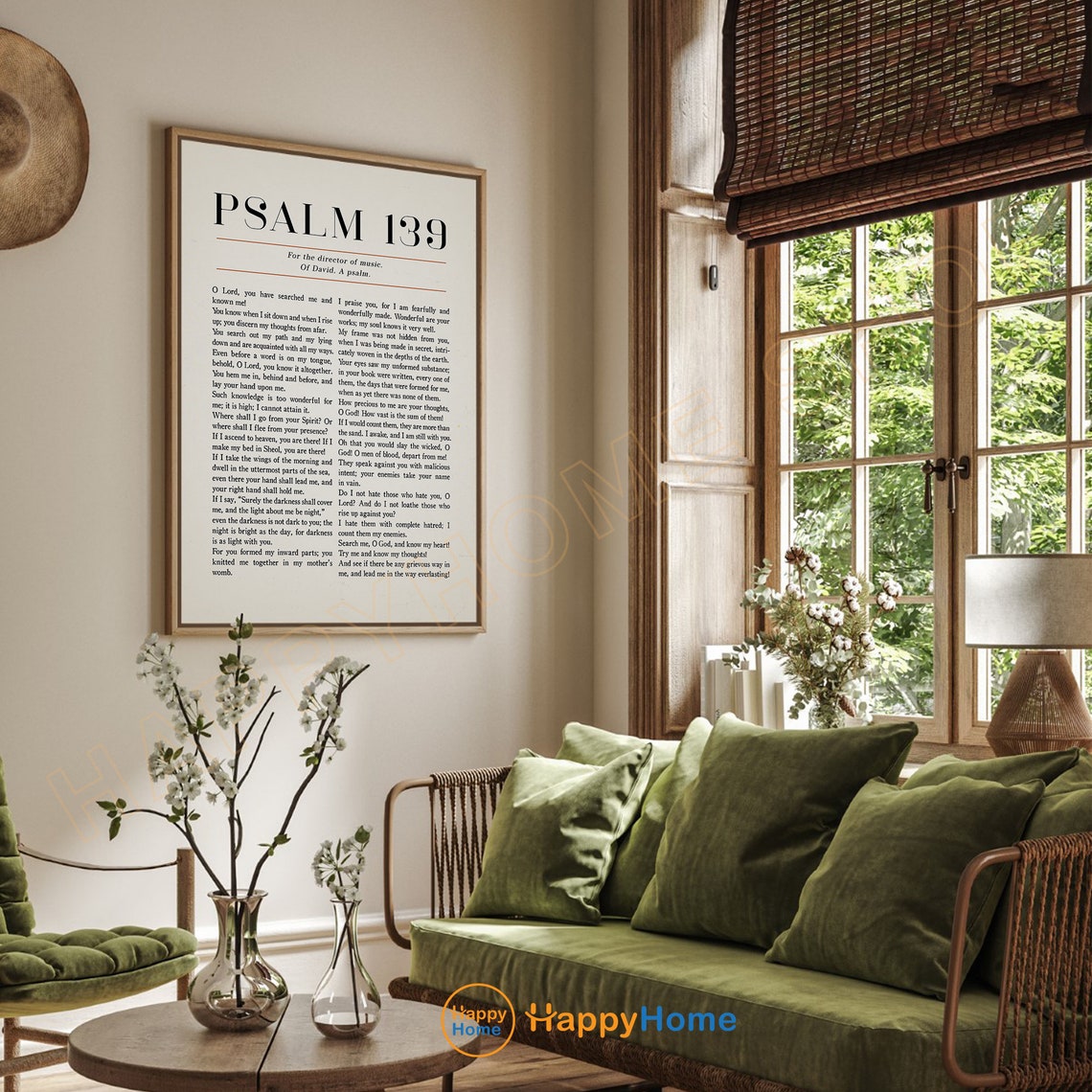 Psalm 139 Bible Verse Wall Art for the Director of Music Scripture ...