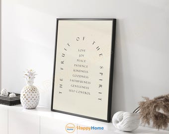 The Fruit of the Spirit Wall Art Galatians 5:22–23 Bible Verse Print Christian Scripture Home Decor -PG22