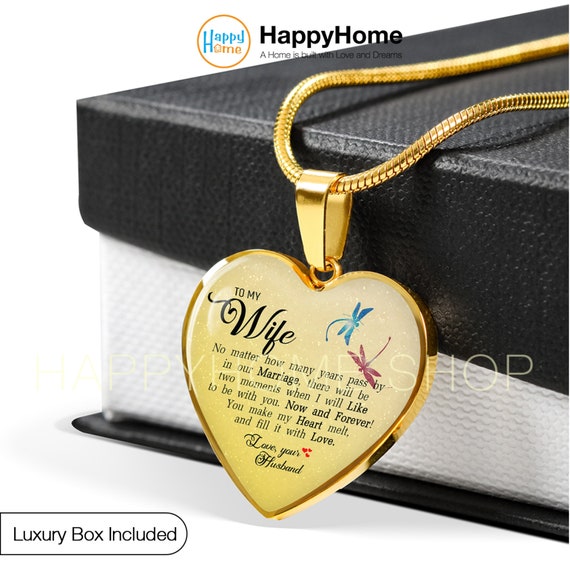 Happy New Year My Love Necklace, Love Gift with Original Poem for Wife –  Happy Spirit Happy Life