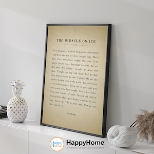 Herb Brooks Quote Wall Art The Miracle on Ice Motivational Quotes Inspirational Art Home Art Office Decor -P776