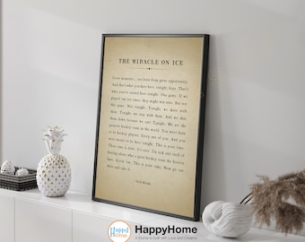 Herb Brooks Quote Wall Art The Miracle on Ice Motivational Quotes Inspirational Art Home Art Office Decor -P776