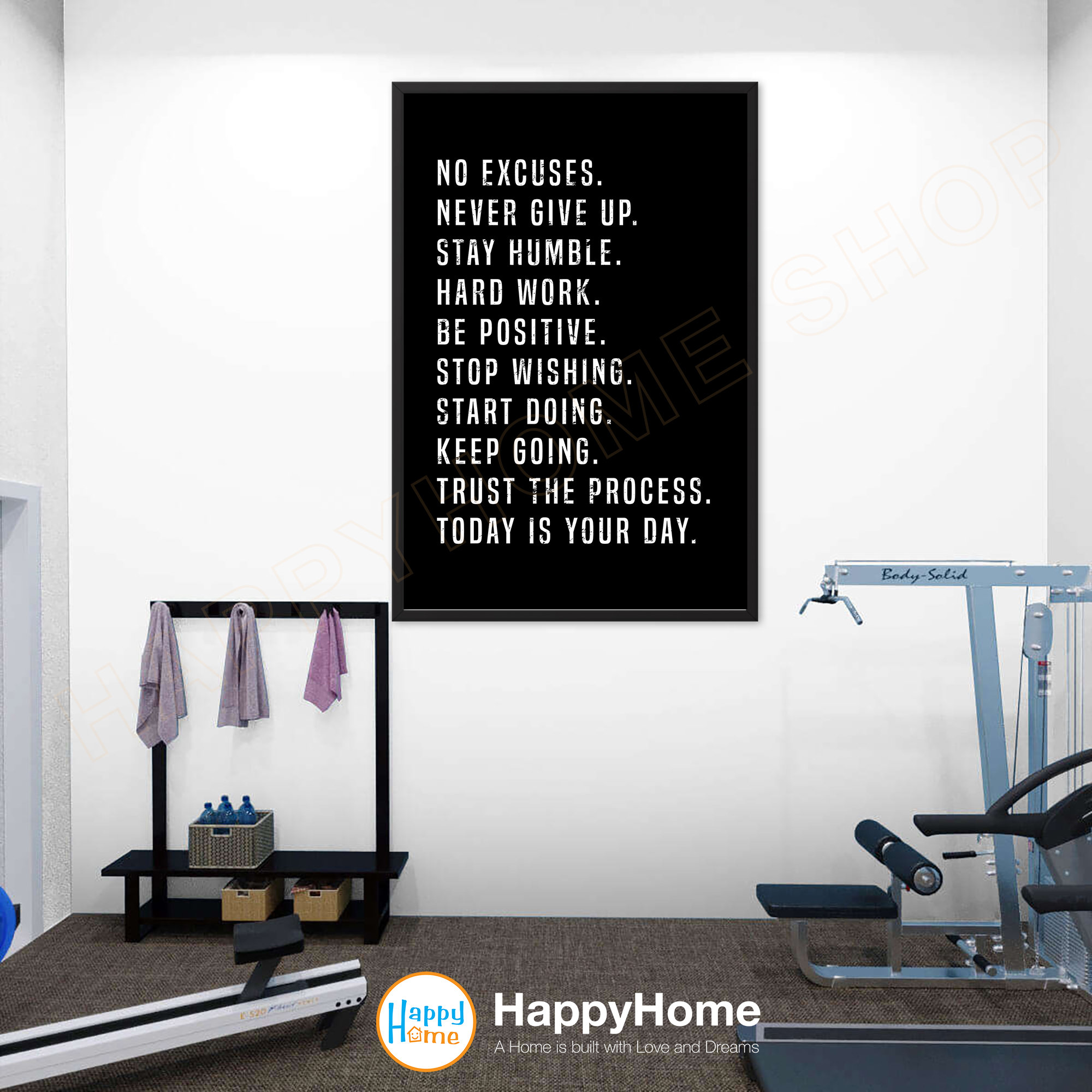 Home Gym Motivational Wall Art Workout Room Decor Gym Poster Etsy