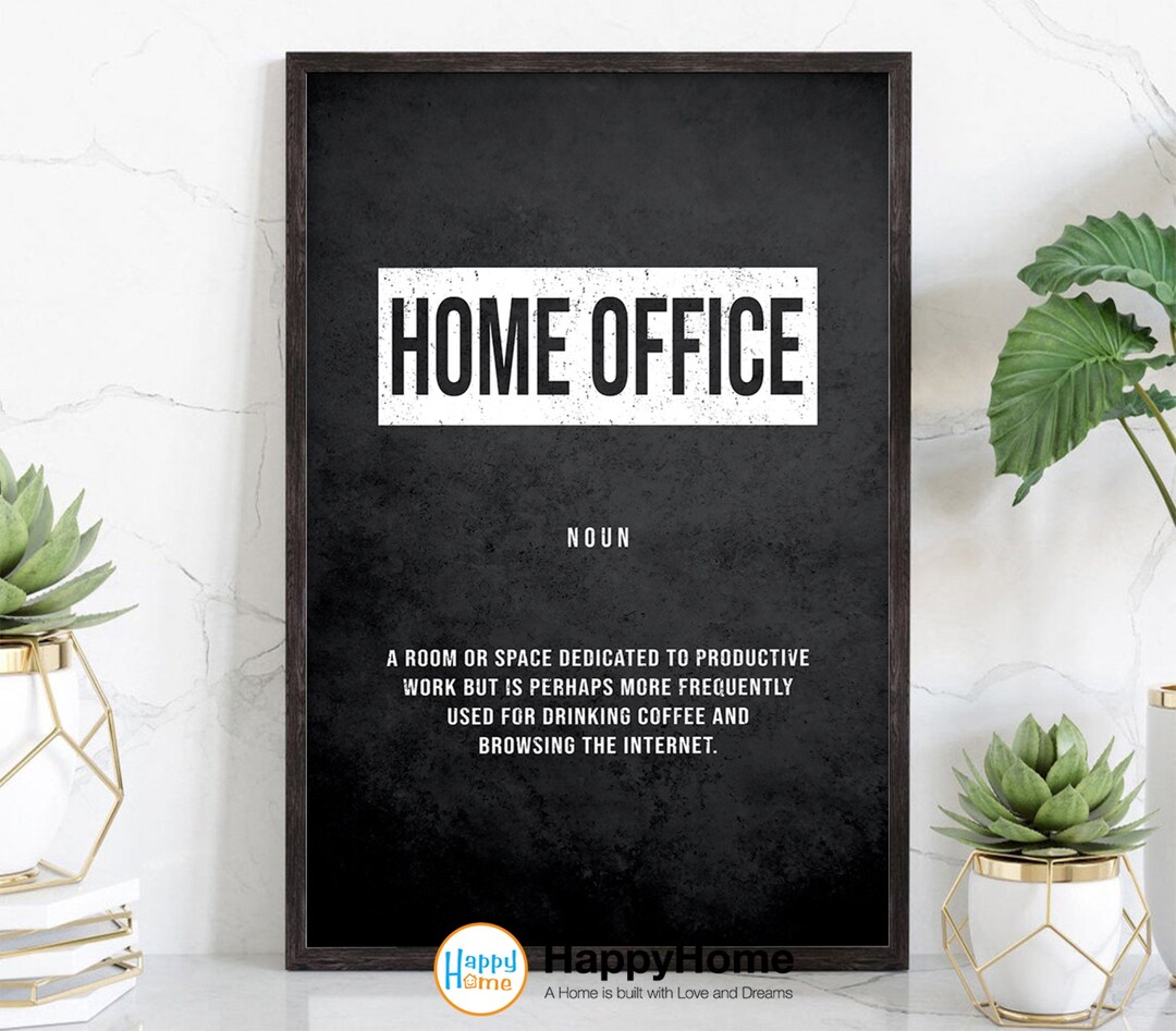 Home Office Definition Motivational Wall Art Inspirational Wall Art