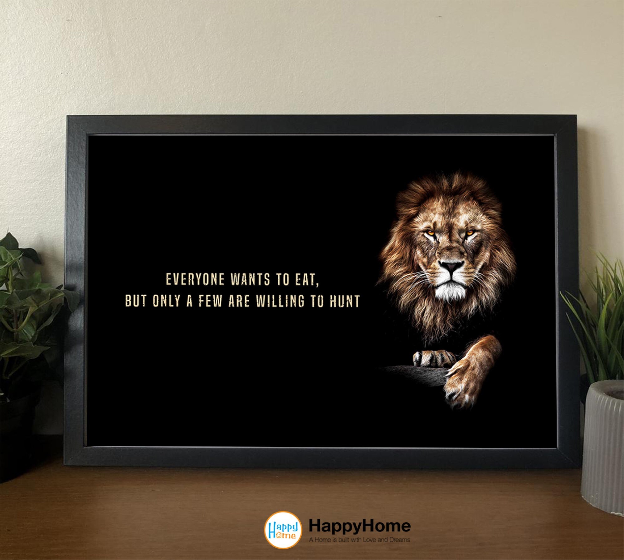 Lion Wall Art Motivational Quotes Inspirational Wall Art Canvas | Only ...