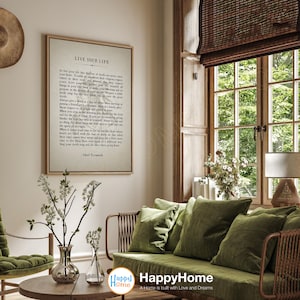 Póster motivacional con cita del Jefe Tecumseh: Vive tu vida. Impresión artística inspiradora. Citas motivacionales. Arte para el hogar, decoración de oficina - P519