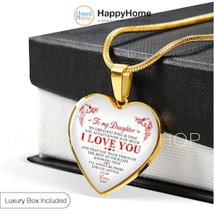 Collana padre figlia regalo per figlia da papà sarò sempre lì per te / regalo di compleanno personalizzato per figlia -N361