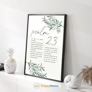 Psalm 23 NIV Bibel Vers Wandkunst Der Herr ist mein Hirte Schrift Zeichen Drucke Christian Bibel Wand Kunst Poster Home Art Büro Dekor-PD27