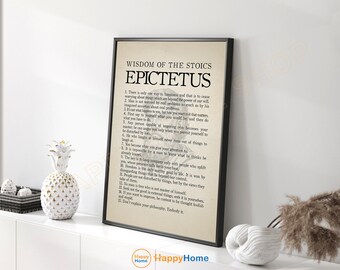 Epictetus Quotes Stoic Wisdom Wall Art Meditations Stoicism Motivational Quotes Inspirational Stoic Prints Home Decor -PG50