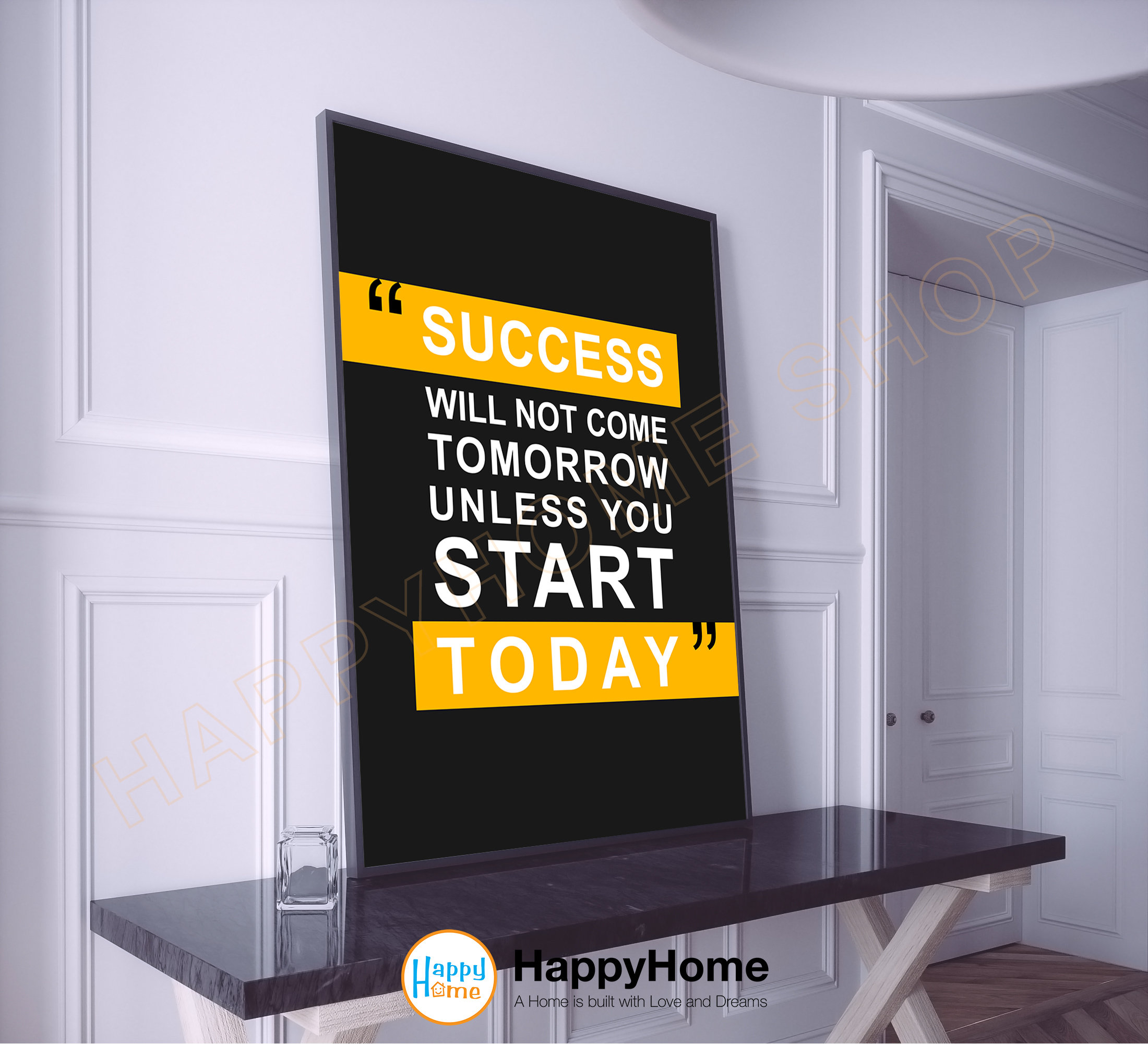 Citazione di successo da parete / Poster di citazioni motivazionali per imprenditori, decorazione da ufficio, arte moderna su tela - PA40 - Italia
