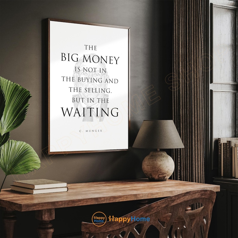 Poster Inversion Mental Models Wall Art the Big Money in the Waiting Billionaire Mindset ...
