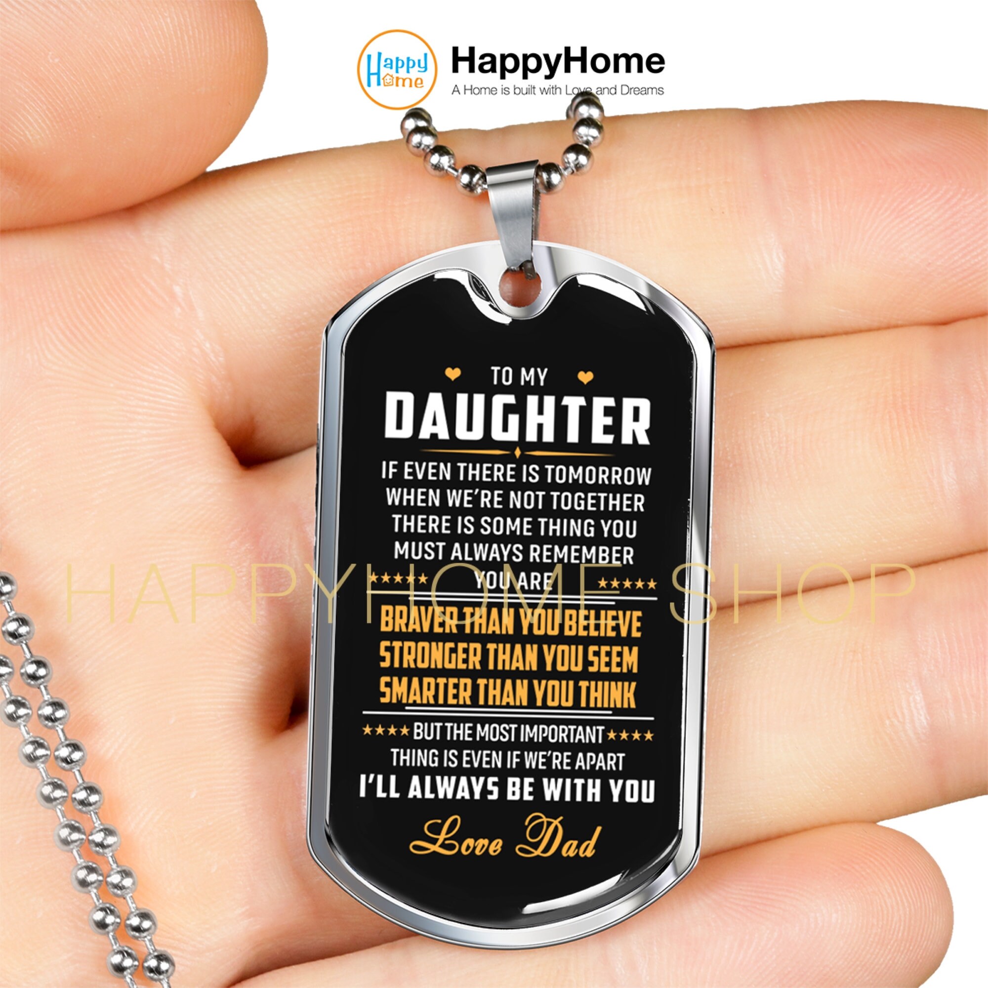 Dad - Fatherhood - Military Dog Tag Chain Necklace – The Gift Eternal