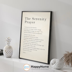 The Serenity Gebetswandkunst Gott gewähren mir Schrift Gebetszeichen Druckkunst-Wanddekor christliches Plakat-Kunst-Haus-Dekor-Bürokunst-P779