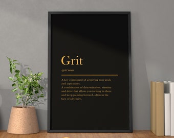 Póster de definición de coraje, arte mural motivacional/arte mural inspirador, póster con citas de emprendedores, arte para el hogar, decoración de oficina, arte moderno en lienzo