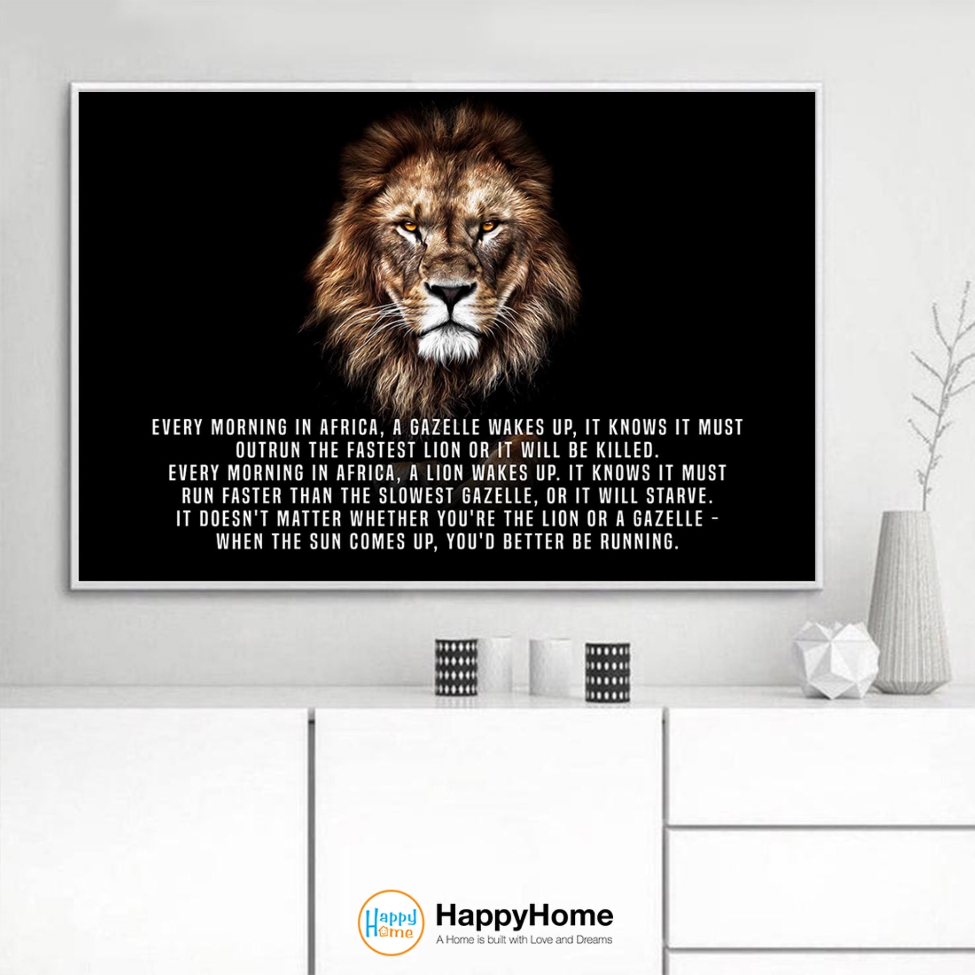 Citations motivationnelles affiche inspirante grand imprimé art mural