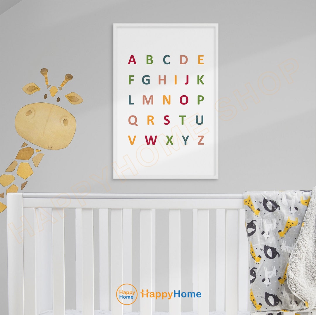 ABC Sign Alphabet Sign Wall Art Home School Decor Kids Room Prints ...
